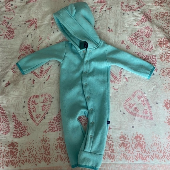 Kickee Pants Fleece Coverall with Sherpa-Lined Hood Size 6-12 months - Picture 1 of 7